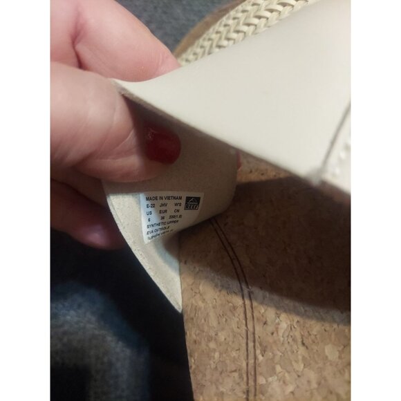 Reef CUSHION VISTA HI Women’s Platform Slide Sandals NATURAL Shoes Size 6 - Picture 9 of 10